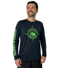 Camiseta Proteção UV 50+ Masculina Preto / Verde Canastra