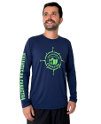 Camiseta Prote&ccedil;&atilde;o UV 50+ Masculina azul/ verde Canastra 
