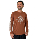 Camiseta Prote&ccedil;&atilde;o UV 50+ Masculina Marrom/ Bege Canastra 