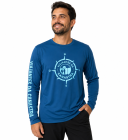 Camiseta Prote&ccedil;&atilde;o UV 50+ Viajantes da Canastra - Masculina azul / azul claro 