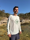 Camiseta Proteção UV 50+ | Viajantes APP | Masculina | Branco