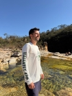 Camiseta Proteção UV 50+ | Viajantes APP | Masculina | Branco