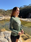 Camiseta Proteção UV 50+ | Viajantes da Canastra | Feminina | Verde Musgo