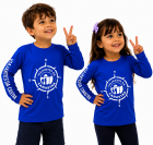 Camiseta Prote&ccedil;&atilde;o UV 50+ | Infantil Unissex | azul 