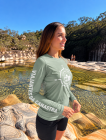 Camiseta Proteção UV 50+ | Viajantes da Canastra | Feminina | verde sálvia